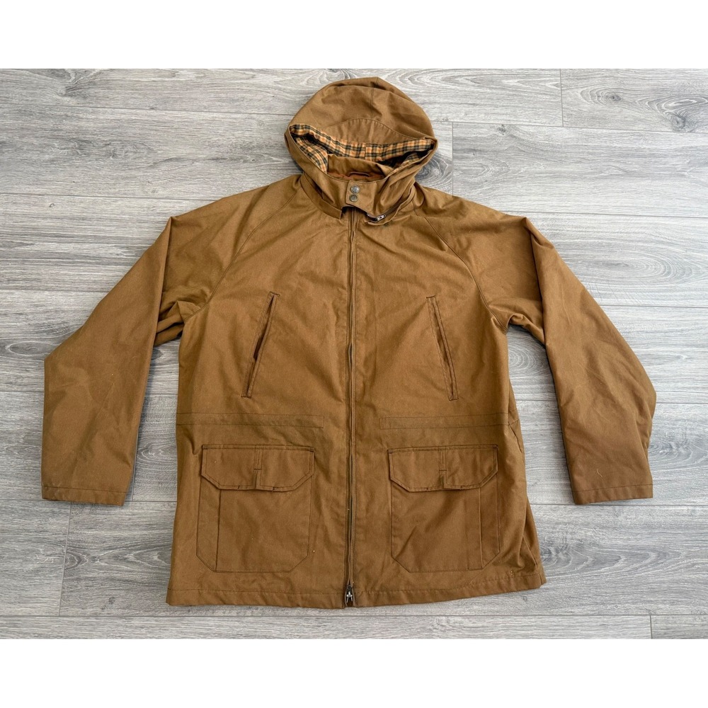 Beretta Hunting Shooting Jacket Large Brown Hooded Waterproof Hunting Gorpcore